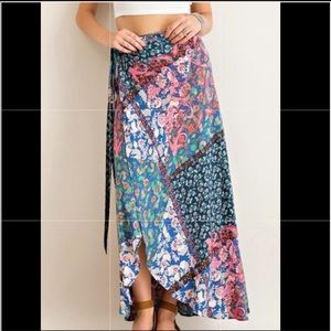 Brand NEW ENTRO PATCHWORK WRAP MAXI SKIRT